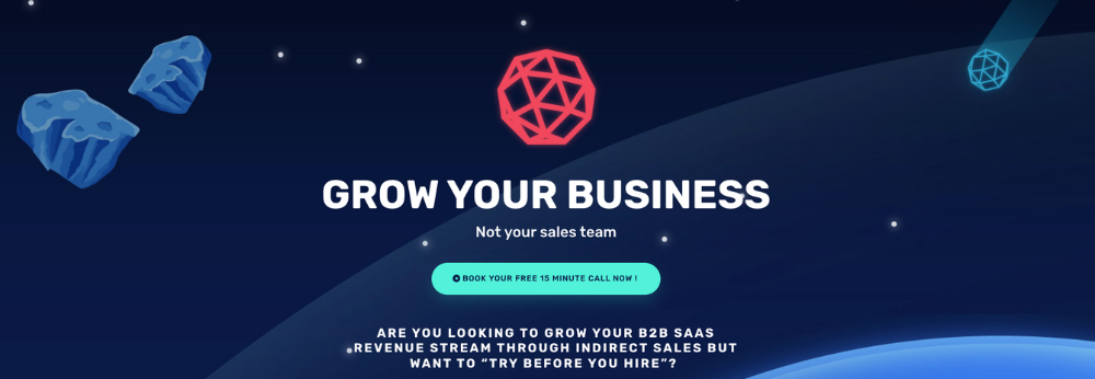 SaaS marketing agency website homepage for Channel as a Service