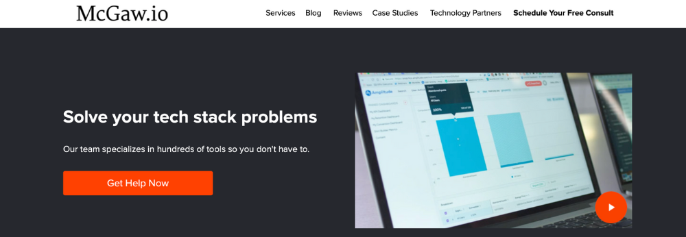 SaaS marketing agency website homepage for McGraw.io