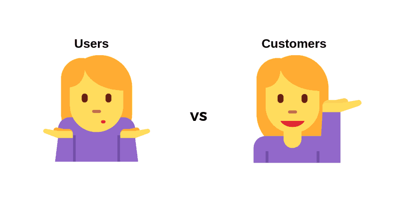 users vs. customers