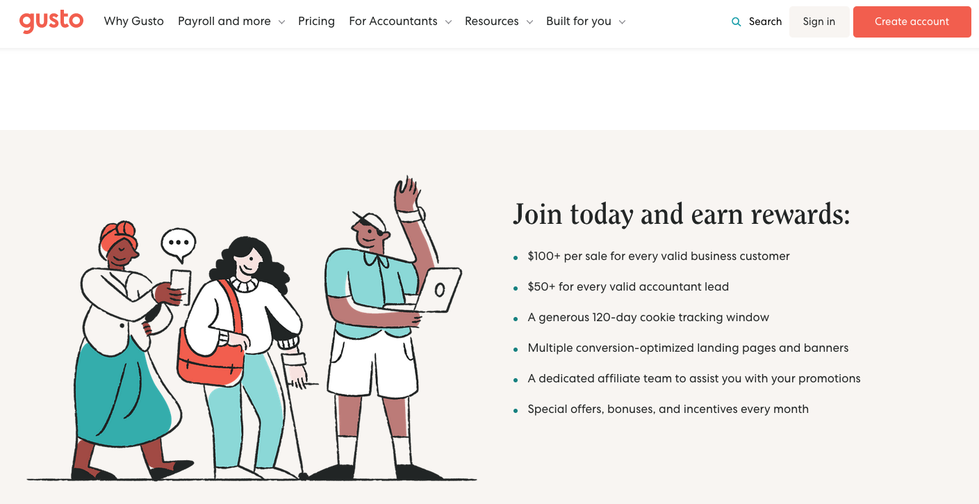 Gusto referral program