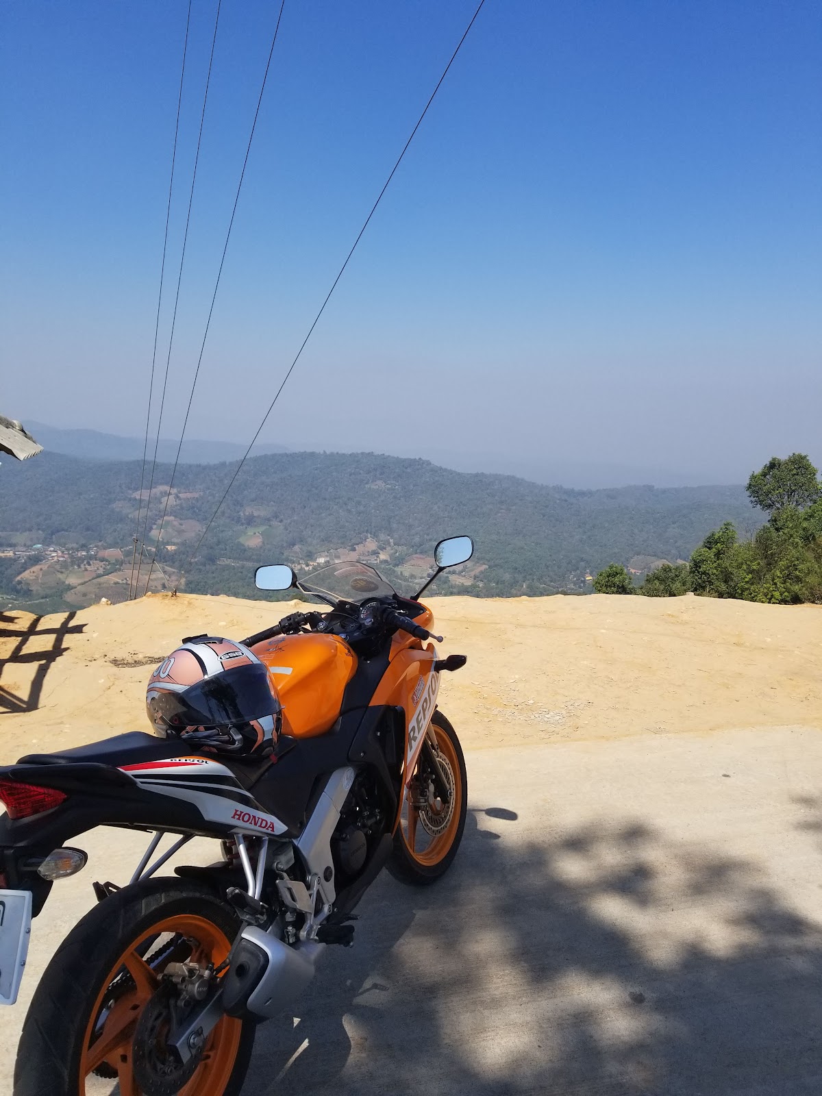 Motorbike on a mountain