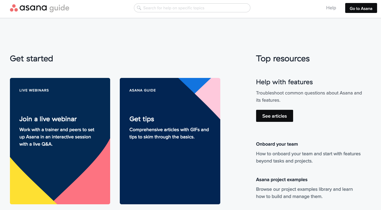 Asana onboarding guide