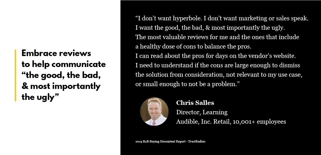 Embracing reviews to communicate the good, the bad, and the ugly