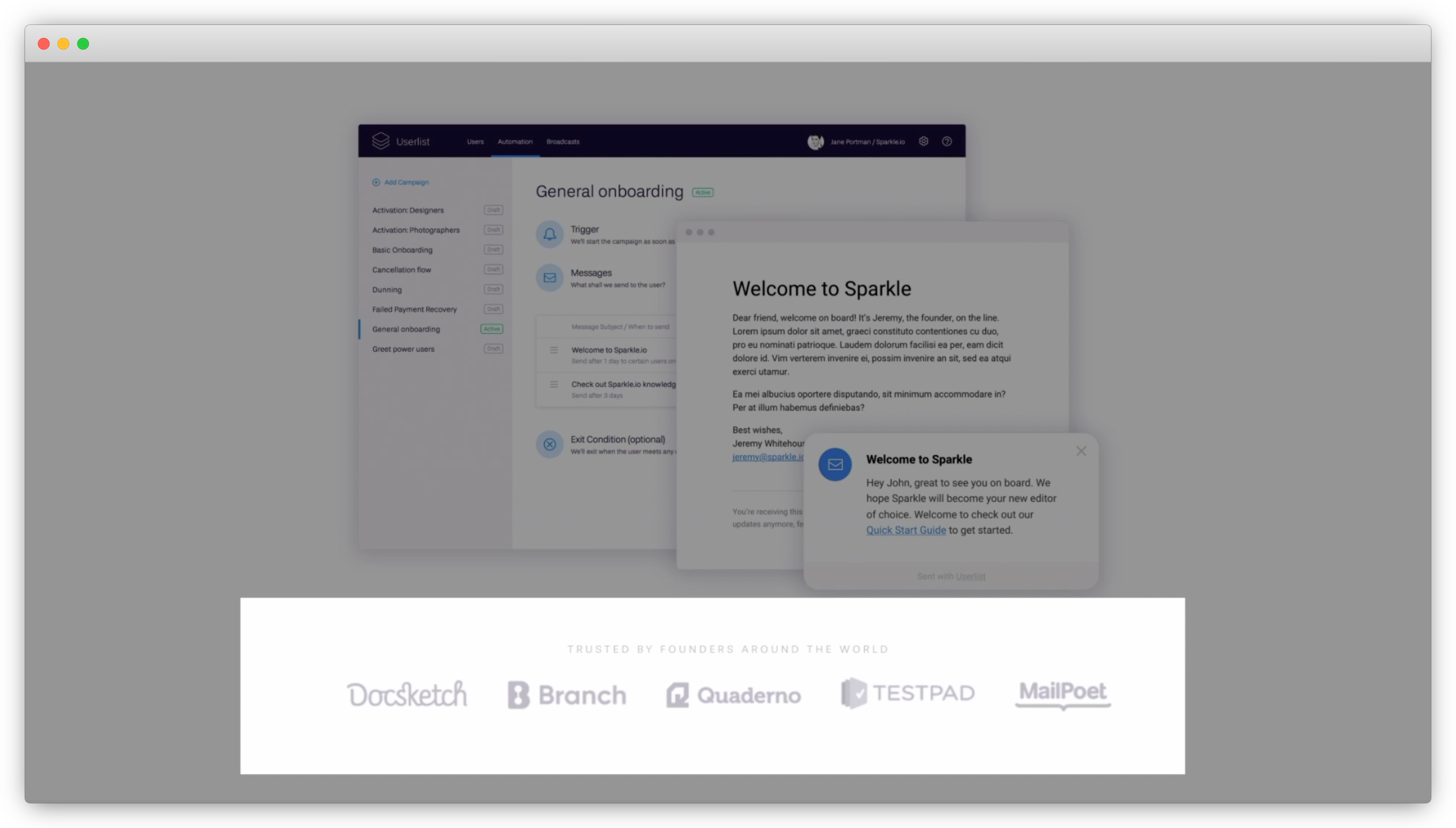 Userlist's logos section