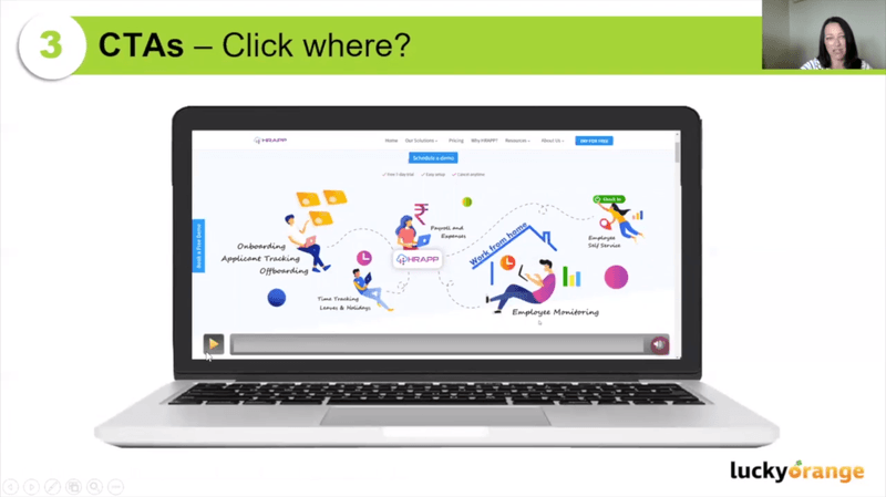 CTAs example from HR App