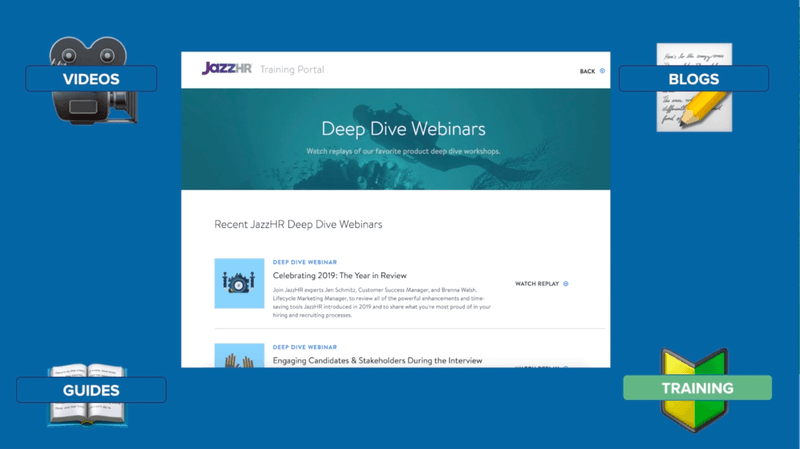 "Deep Dive Webinars" from JazzHR used to increase retention
