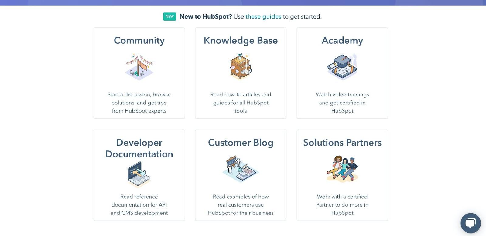 HubSpot help guides