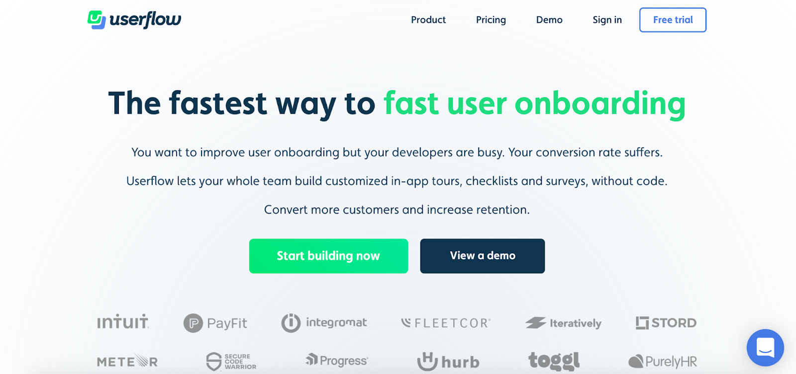 Userflow product tour tool