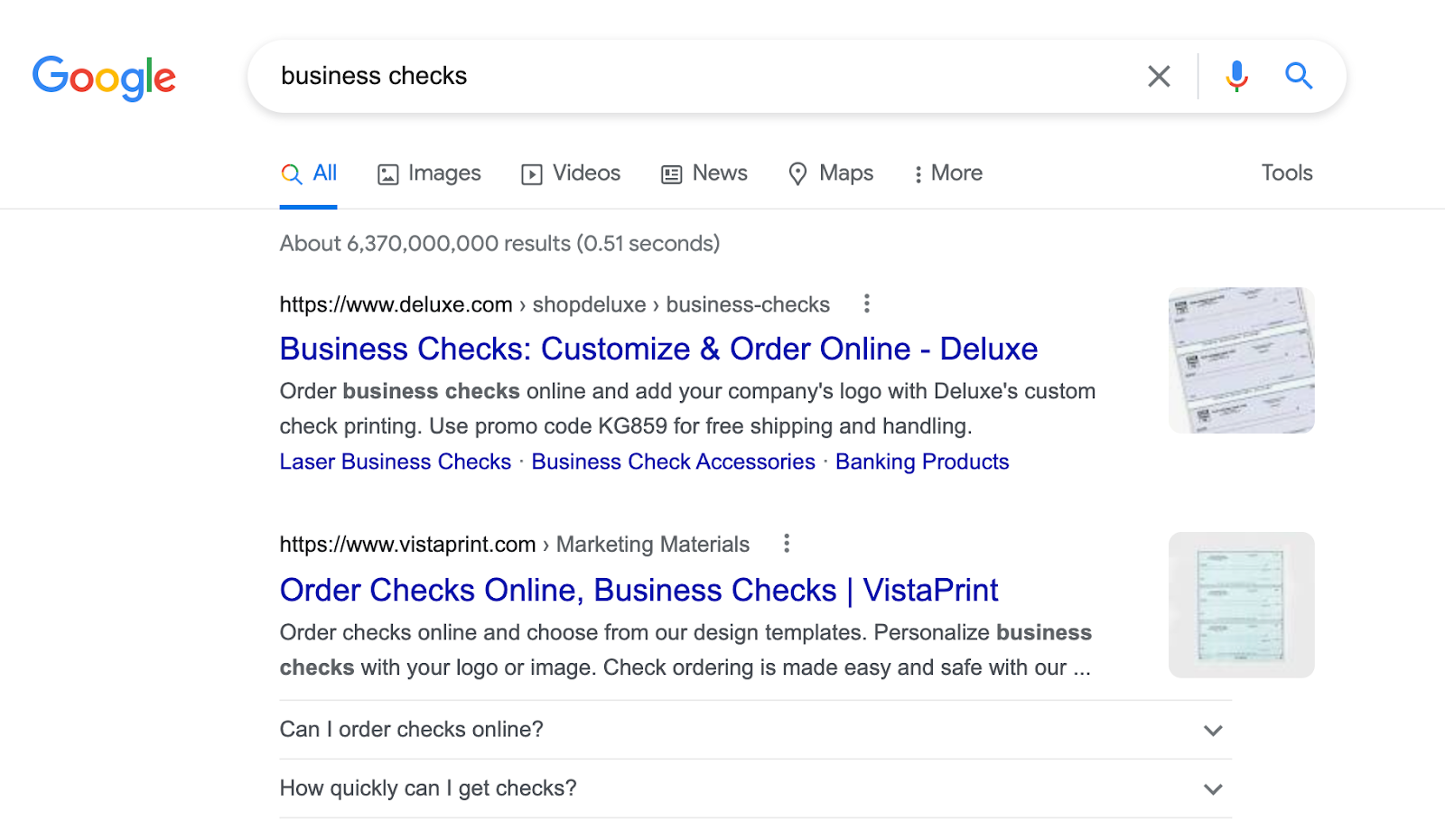 business checks search results