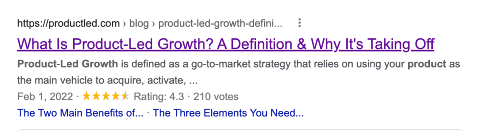 ProductLed meta title and meta description SaaS SEO