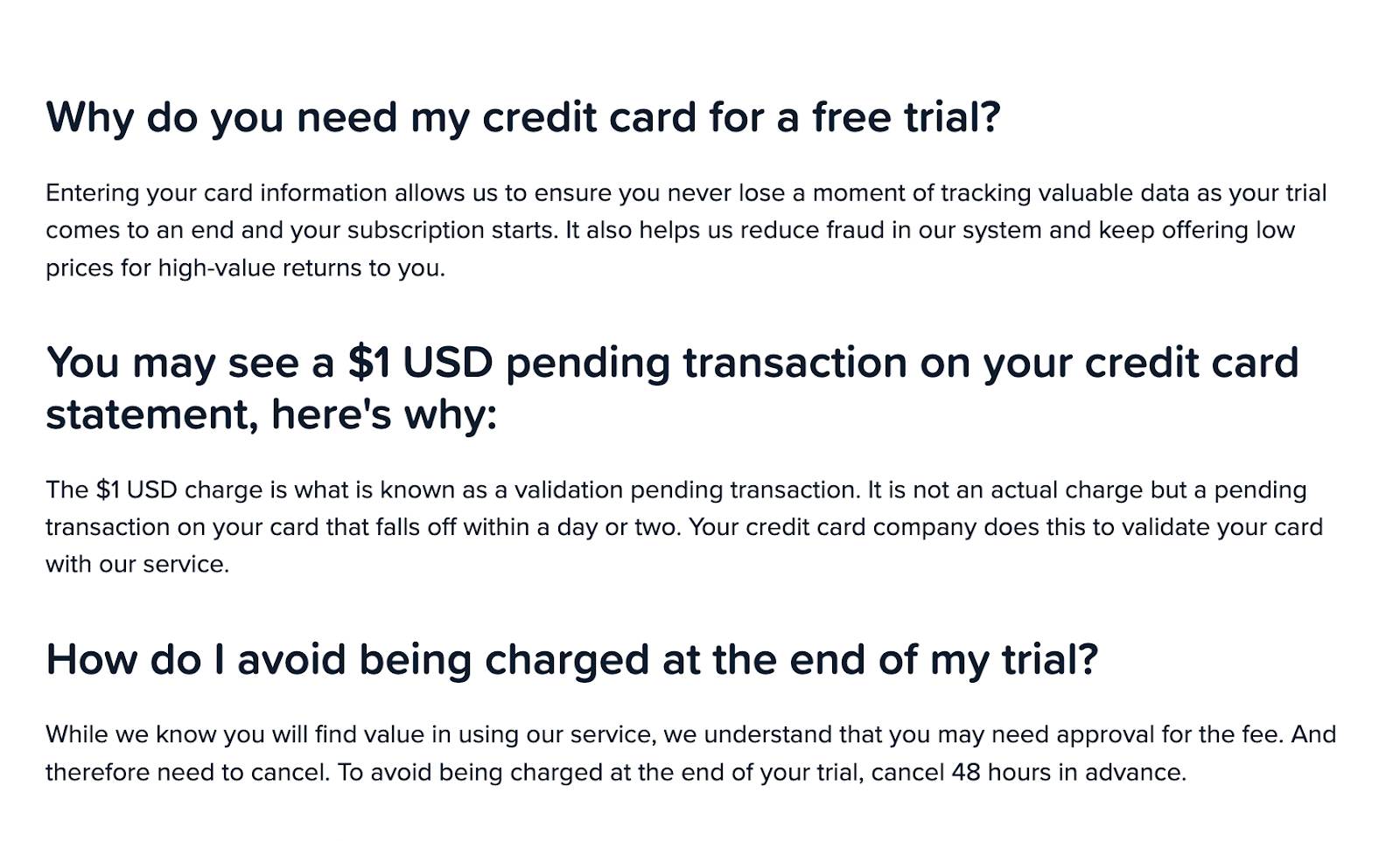 Crazy Egg addresses common users' concerns regarding their sign-up process that following their product-led growth model, Opt-Out Free Trial.