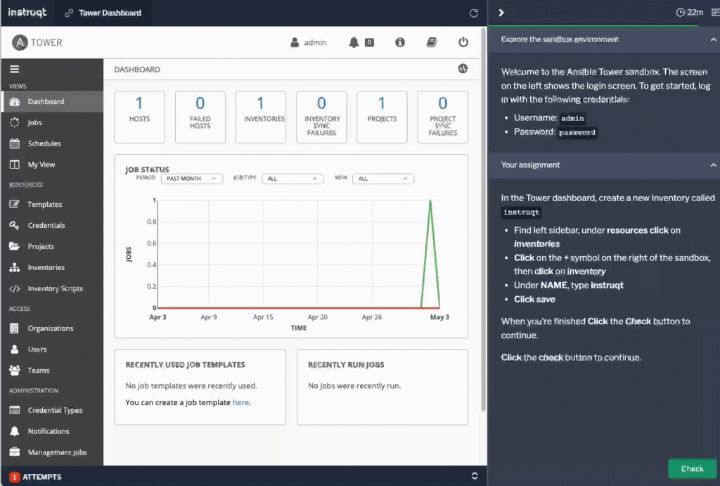 Product-led growth Sandbox model is exemplified on Instruqts self-demo platform.