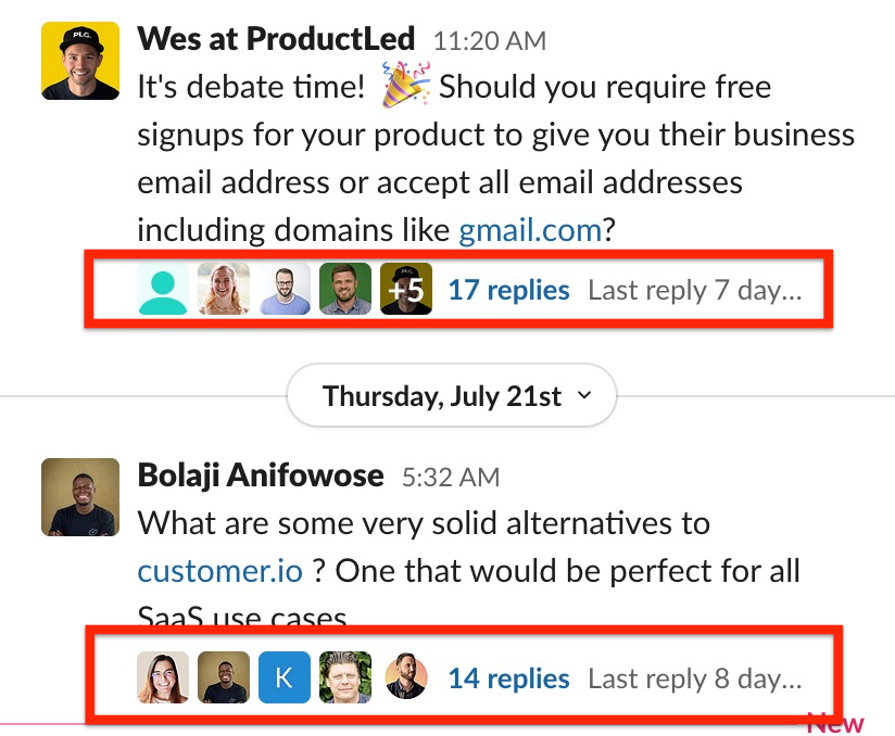 ProductLed’s Slack community