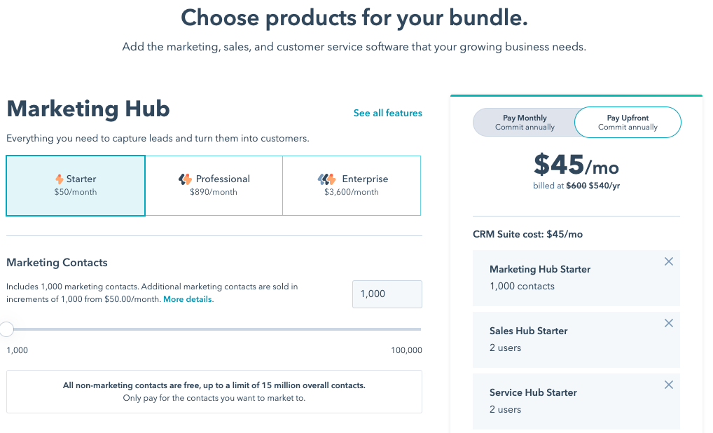 HubSpot Pricing: Starter, Professional, Enterprise