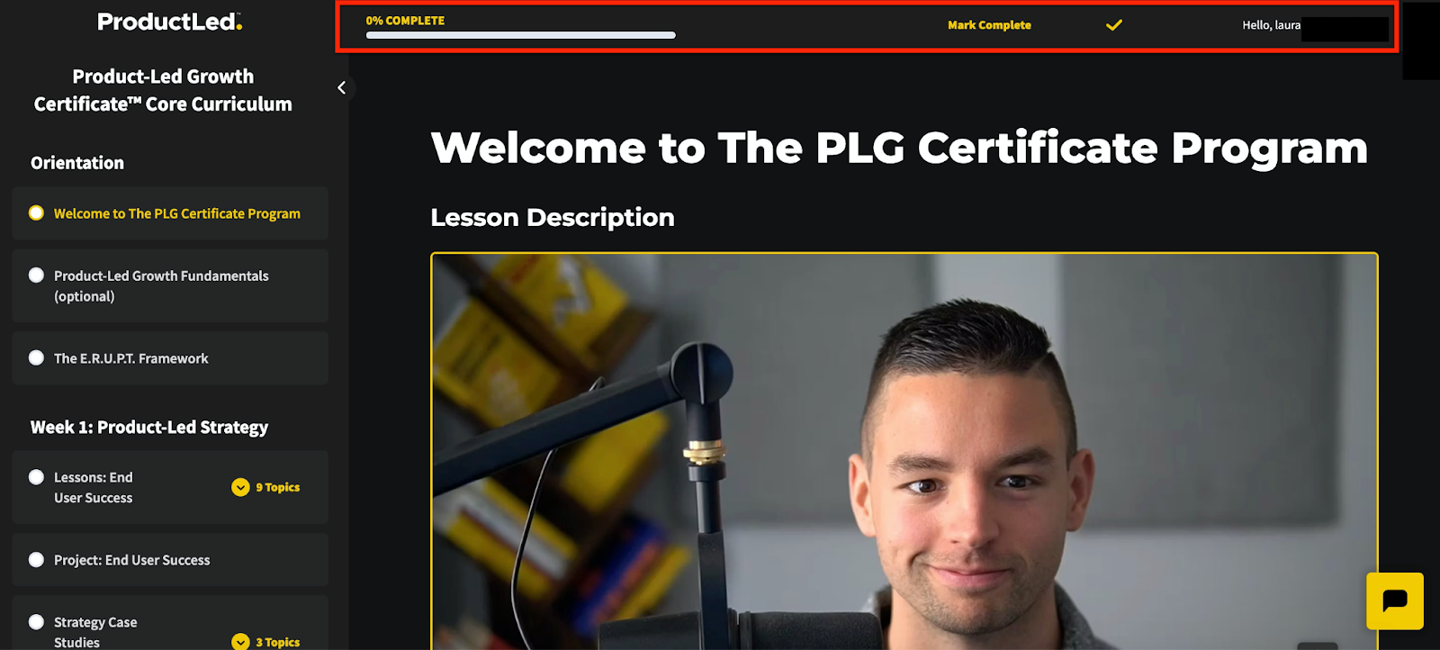 ProductLed’s progress bar for saas user onboarding mistake to avoid