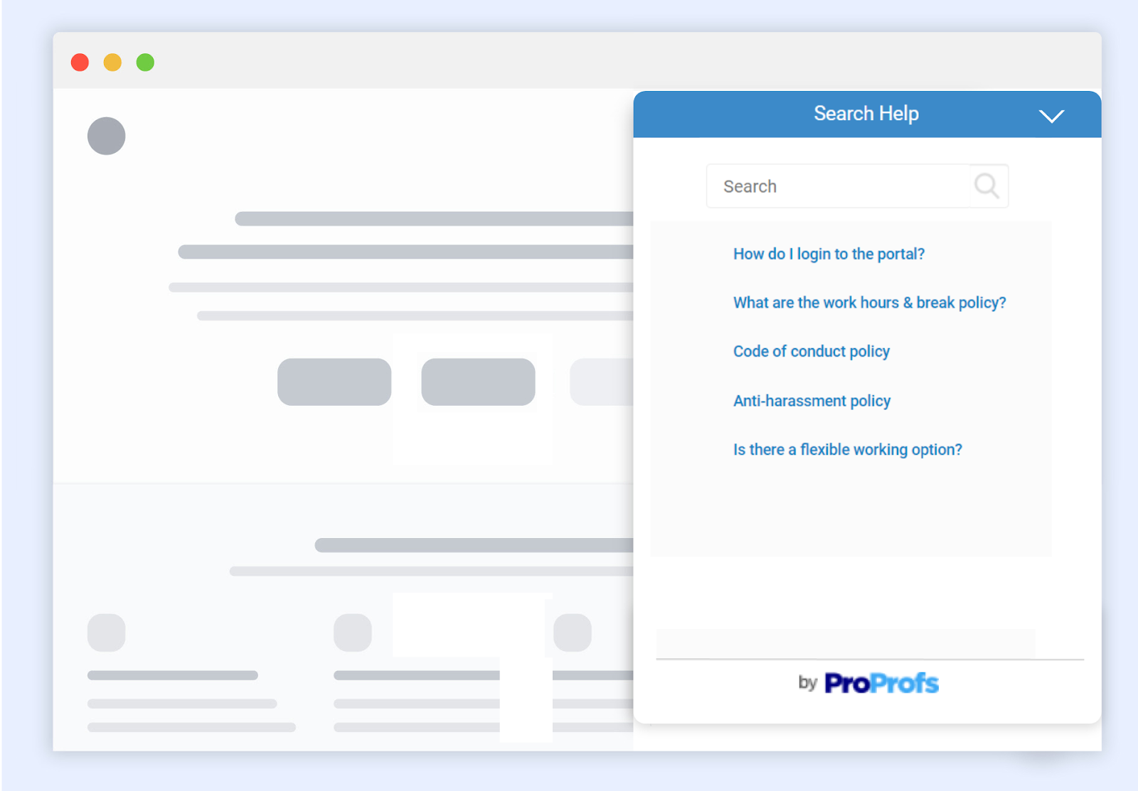 ProProfs In-App Help Widget