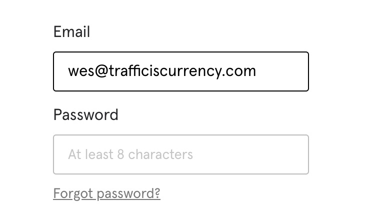Proof that ProductLed was once called Traffic is Currency