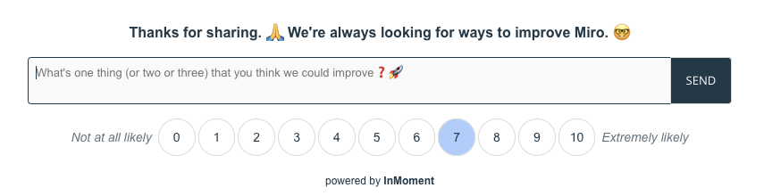 Example of open-text responses to NPS questions for a SaaS startup