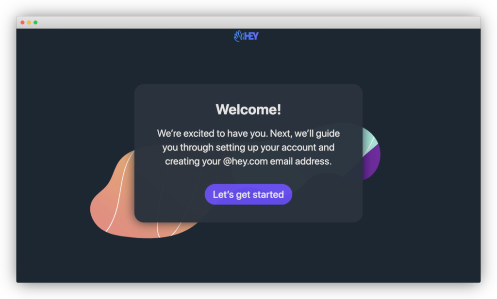 Hey's signup flow