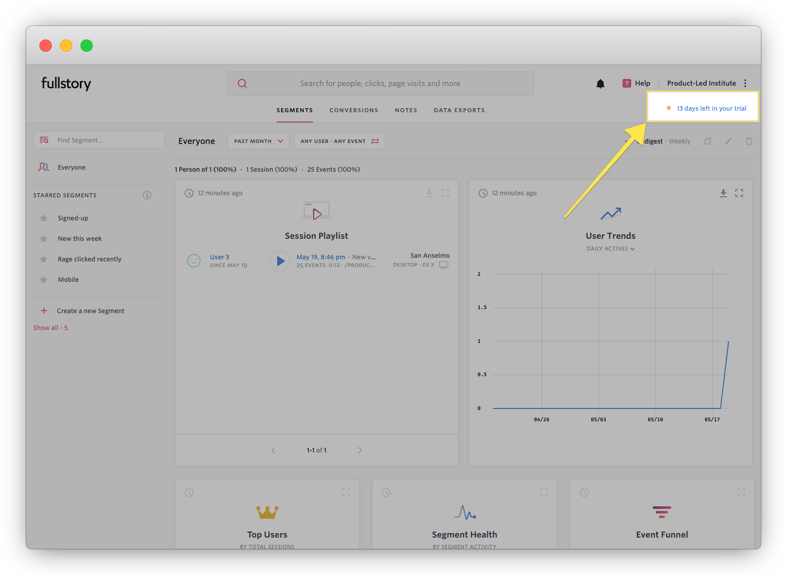 FullStory purchase experience