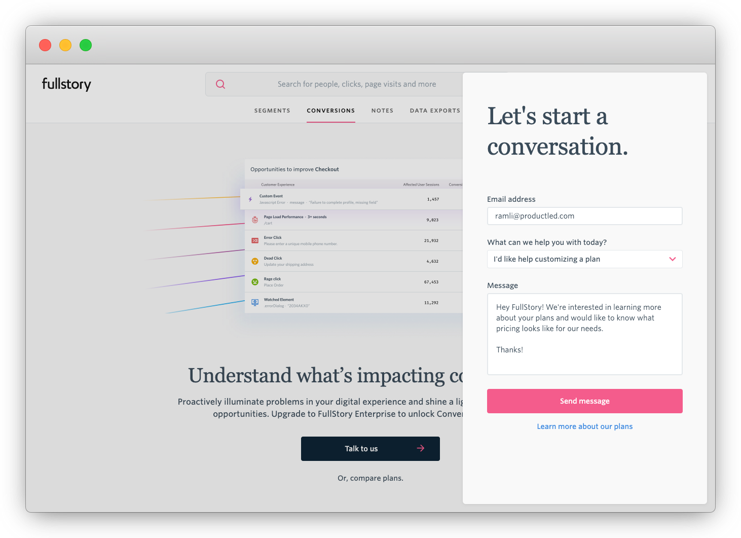 Let's start a conversation