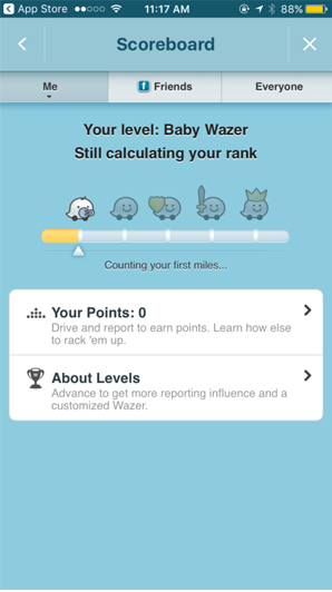 Waze's reward system