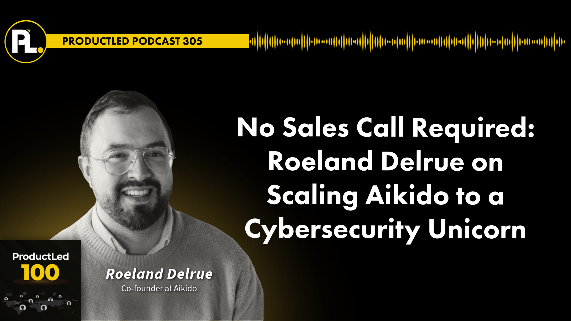 ProductLed 100 podcast episode with Roeland Delrue, Co-Founder of Aikido