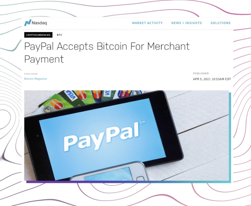 PayPal accepts Bitcoin