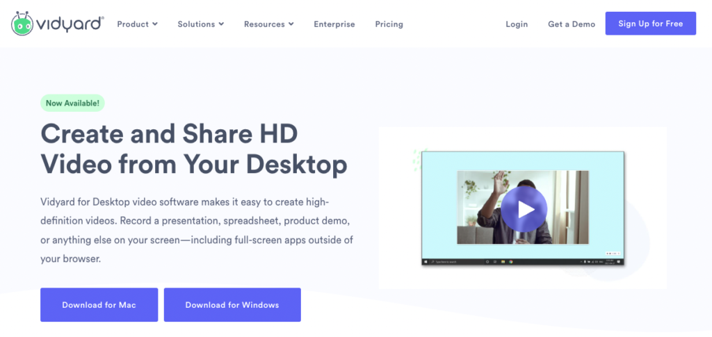 Vidyard's new desktop app, was part of the product-led growth New Product Model.