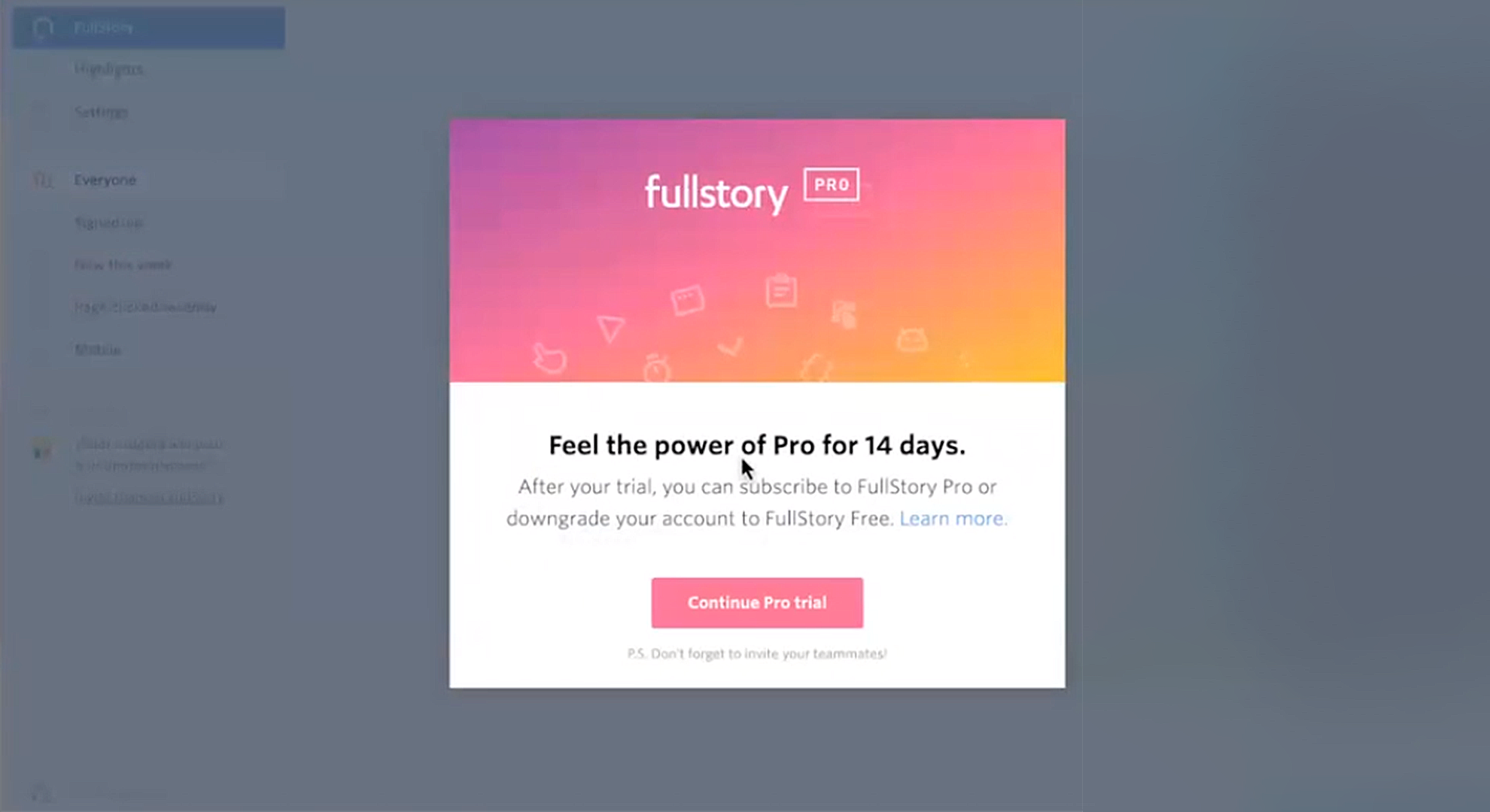 FullStory Pro product