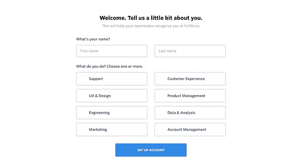FullStory’s redesigned onboarding sequence step 5