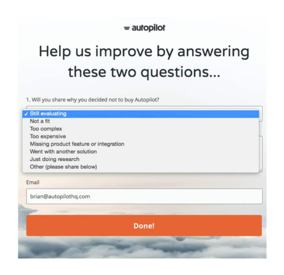 how autopilot encourages user feedback